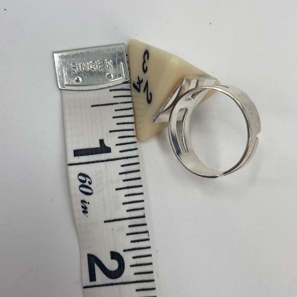 Handmade triangle D and D size ring - Picture 5 of 6